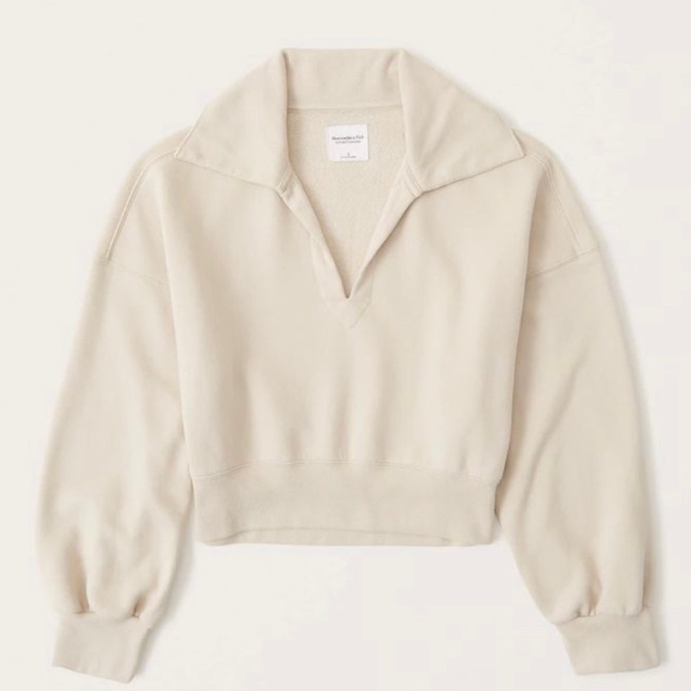 Abercrombie women’s drama collar, V-neck sweatshirt, size XS